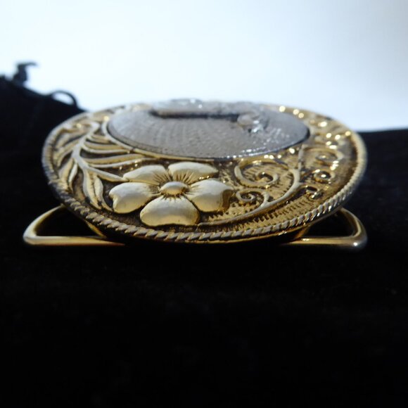 VINTAGE INITIAL MONOGRAM J WESTERN METAL BELT BUCKLE (PRE-OWNED) - Picture 9 of 9